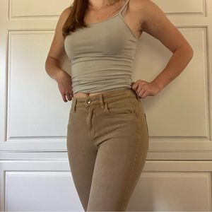 AMERICAN EAGLE KHAKI JEGGINGS